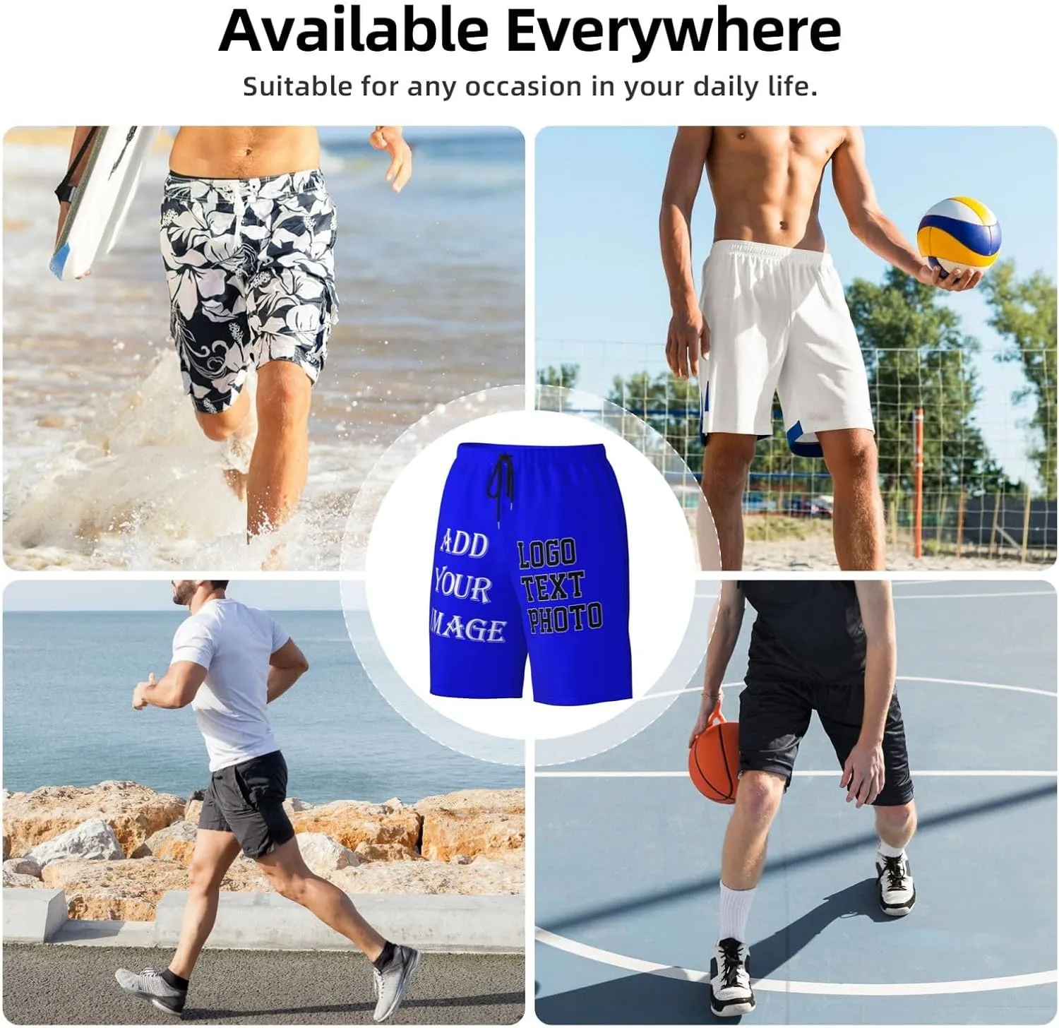 Custom Shorts for Men Design Your own Personalized Short add Text Photo Logo Customed Swim Short Beach Boardshorts