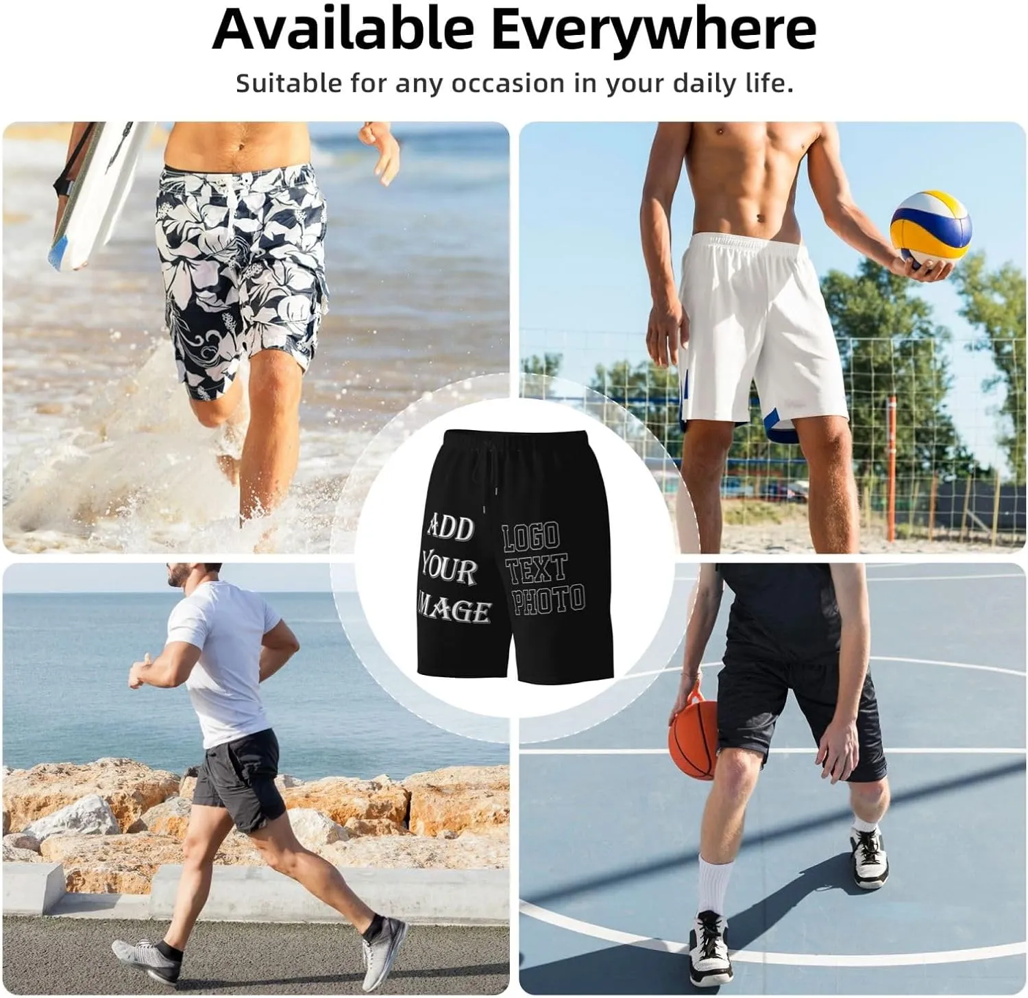 Custom Shorts for Men Design Your own Personalized Short add Text Photo Logo Customed Swim Short Beach Boardshorts