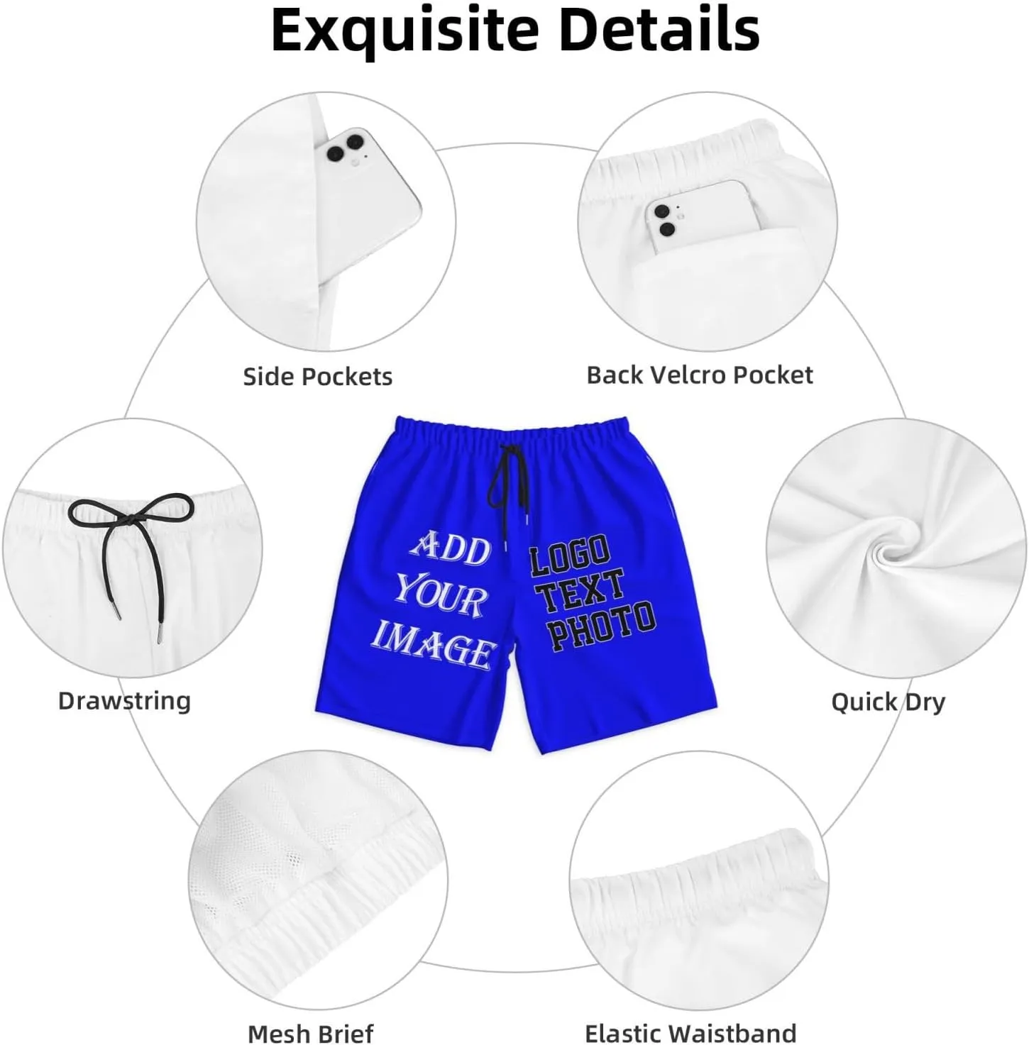 Custom Shorts for Men Design Your own Personalized Short add Text Photo Logo Customed Swim Short Beach Boardshorts