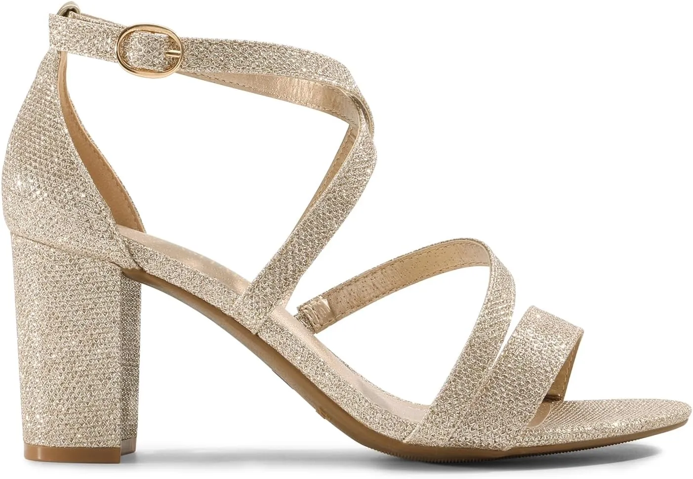 DREAM PAIRS Womens Ankle Strap Dress Pump Low Chunky Heel Sandals