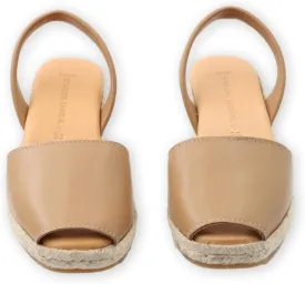 Espadrille Wedges for Women  Dressy Soft Leather Peep Toe Womens Wedge Sandals, Casual Summer Slip on Espadrilles