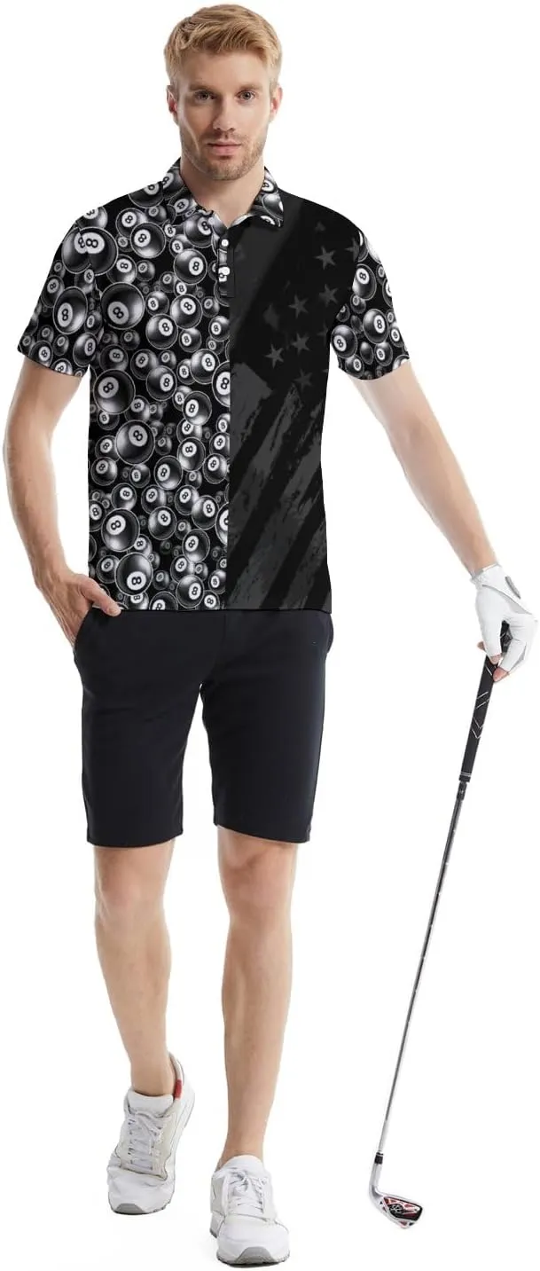 Golf Polo Shirts for Men Athletic Golf Polos Short Sleeve Performance Golf Shirts