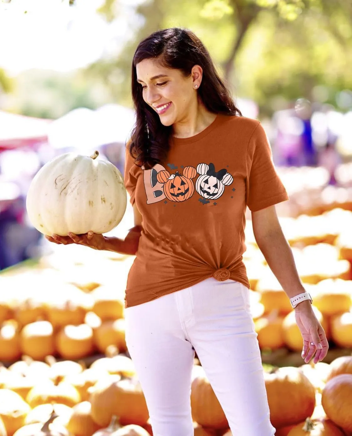 Halloween Shirts Women I'm Just Here Boos Funny Ghost Graphic Tee Tops
