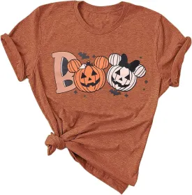 Halloween Shirts Women I'm Just Here Boos Funny Ghost Graphic Tee Tops