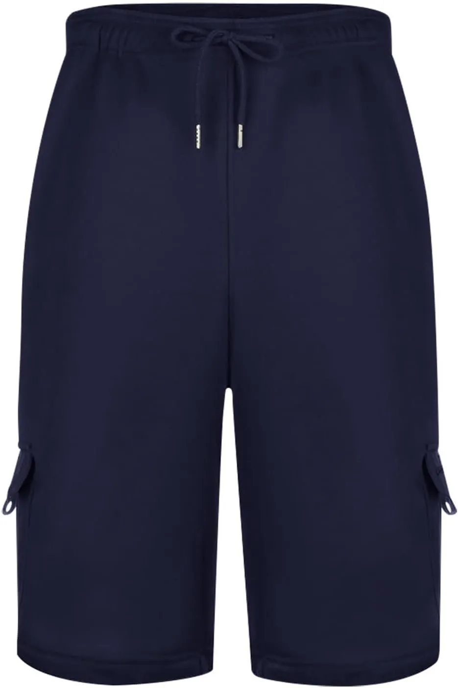 Men's Shorts Cargo Work Outdoors Summer Shorts Elastic Waist Drawstring Classic with Multi Pockets Solid Half Pants