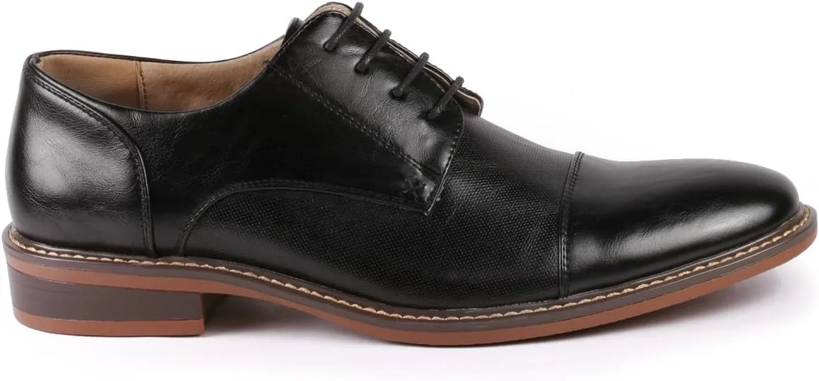 Metrocharm MC600 Men's Lace Up Cap Toe Fashion Classic Dress Shoe