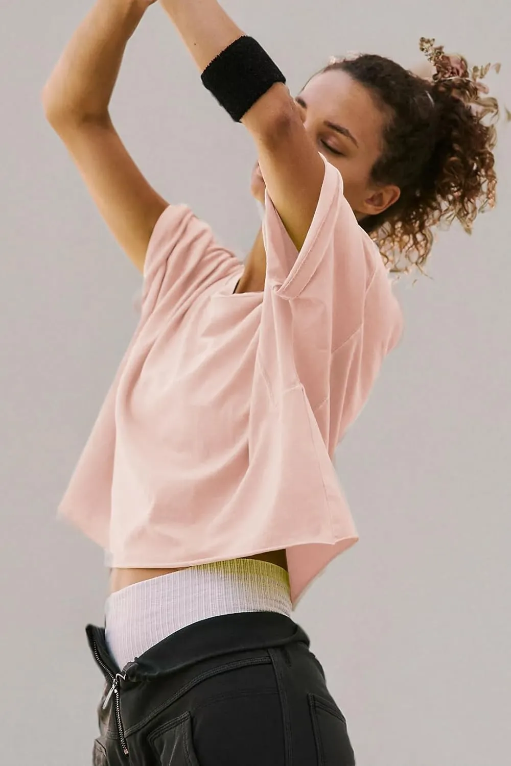 Women's Summer Short Sleeve Crop Tops Casual Basic Cotton Athletic Yoga Running T-Shirts