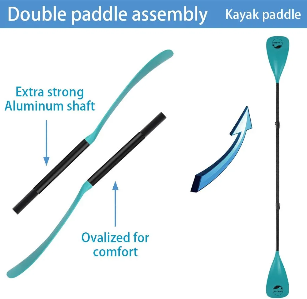YVLEEN SUP Paddle Board PaddleStand up Paddleboard Paddles Adjustable Aluminum 4-Piece Floating Kayak PaddleConvertible Paddle